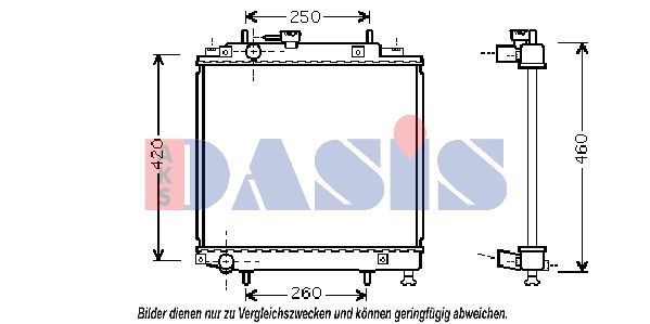 AKS DASIS Радиатор, охлаждение двигателя 360025N